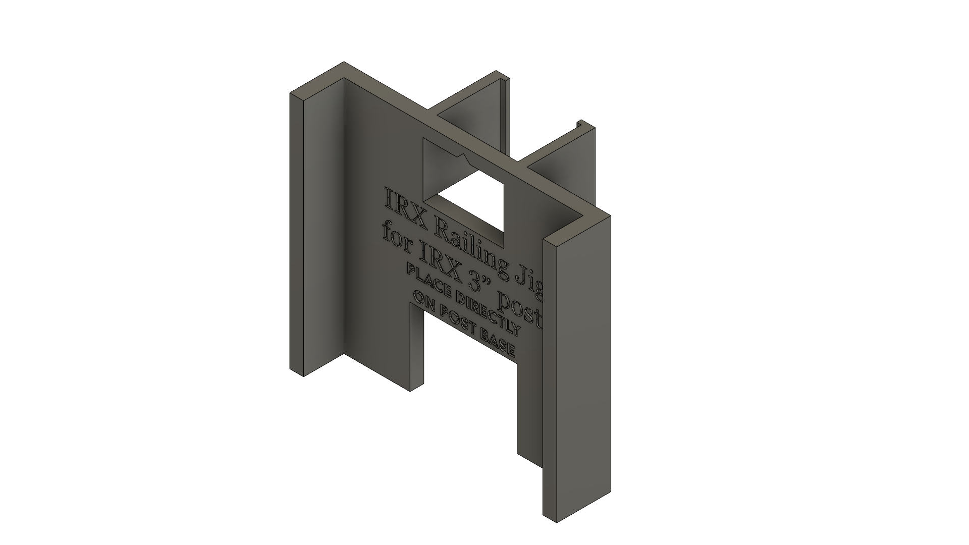 82X - Jig for IRX 3" Posts - Impressions Rail Express Jig - FILE